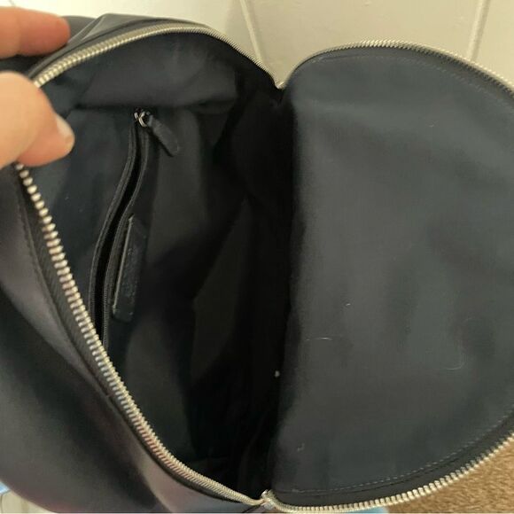 Coach blue grey striped zippered backpack - Picture 8 of 8